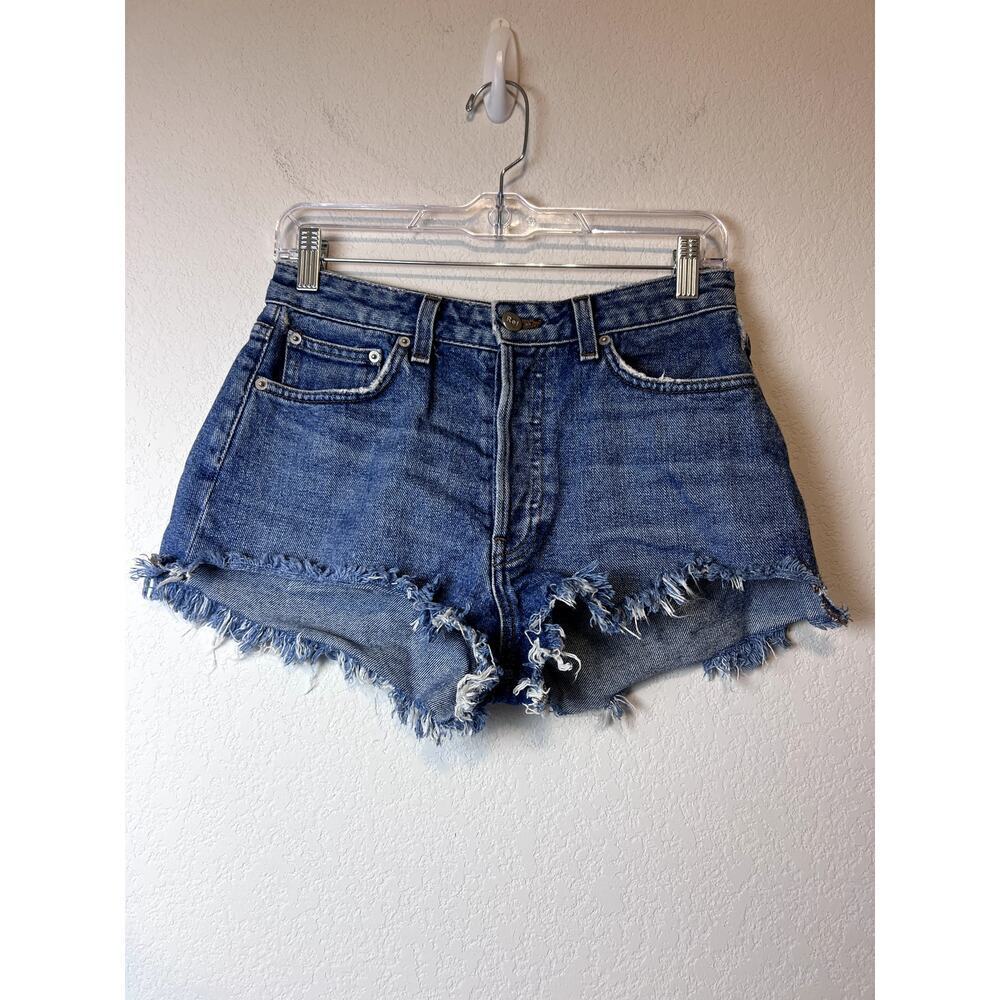 Reformation Blue Denim Cut-Off Shorts Size 27